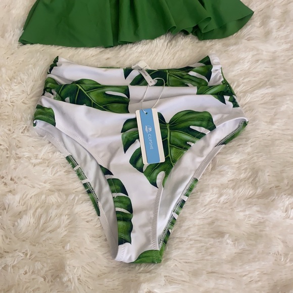 Cupshe Women's Bikini Set High Waisted Bikini- Two Piece Swimwear S - Picture 3 of 7